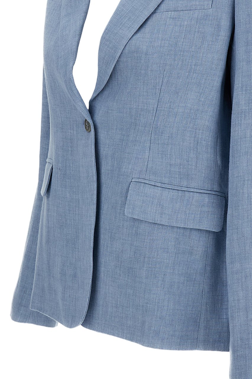 P.A.R.O.S.H. Clear Blue Jacket with Minimalist Silhouette Blauw