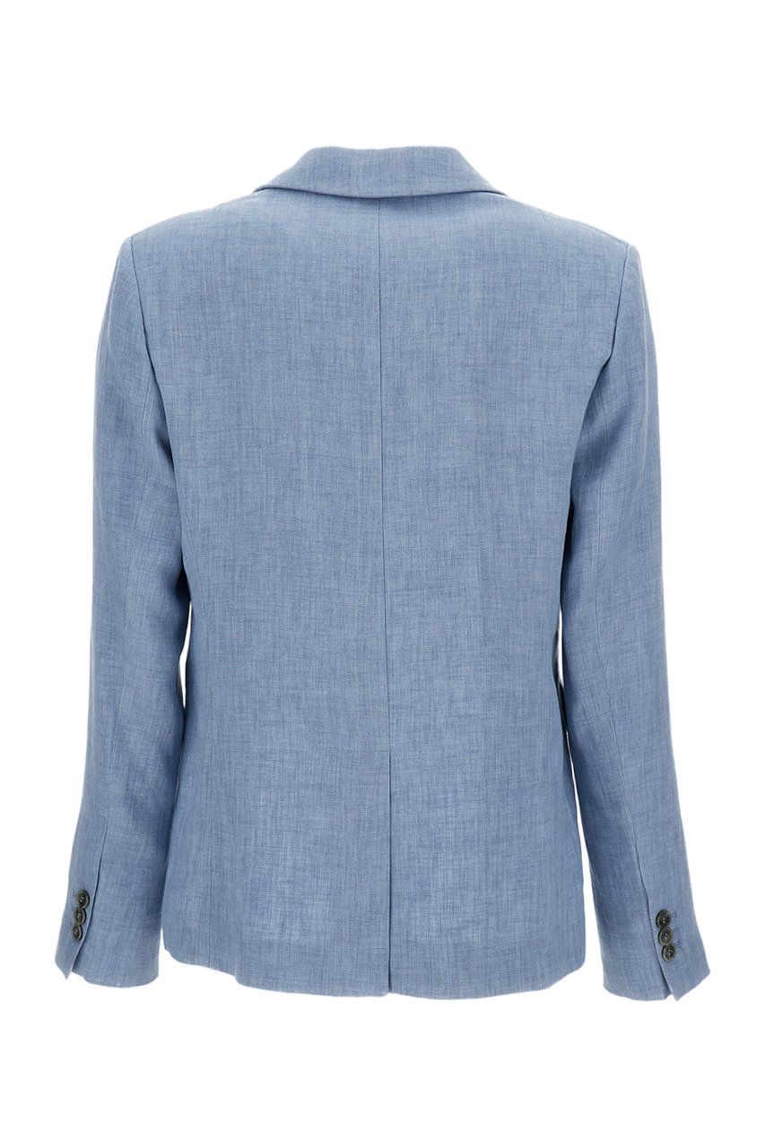 P.A.R.O.S.H. Clear Blue Jacket with Minimalist Silhouette Blauw