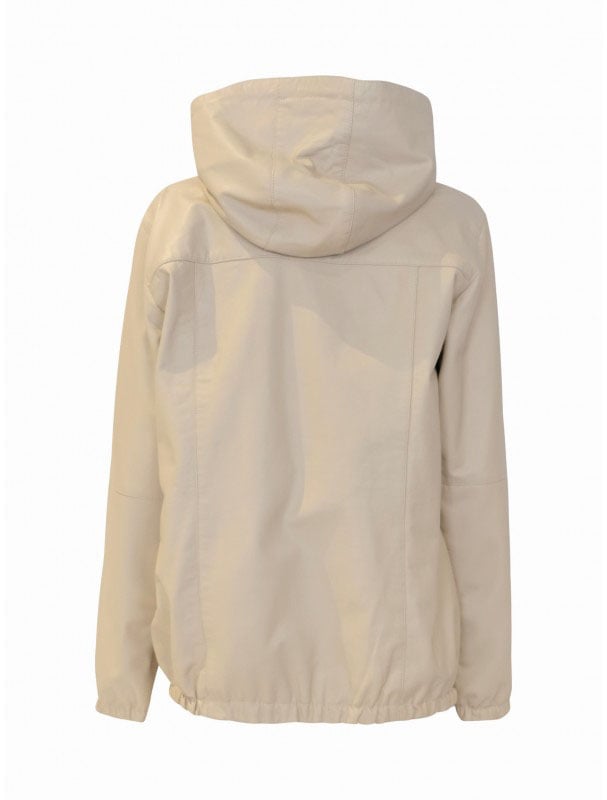 P.A.R.O.S.H. PAROSH D431707 038 MITRA TAUPE LEATHER JACKET Grijs