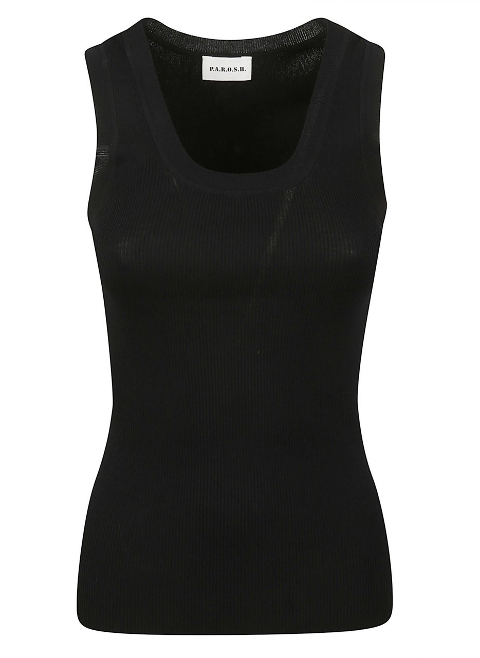 P.A.R.O.S.H. Cipria26 Tank Top Black Zwart
