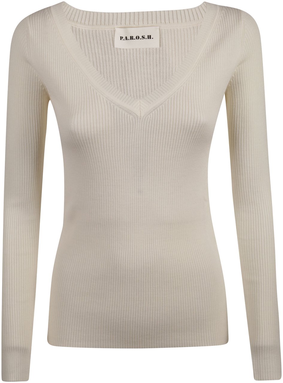 P.A.R.O.S.H. Leila Sweater White Wit