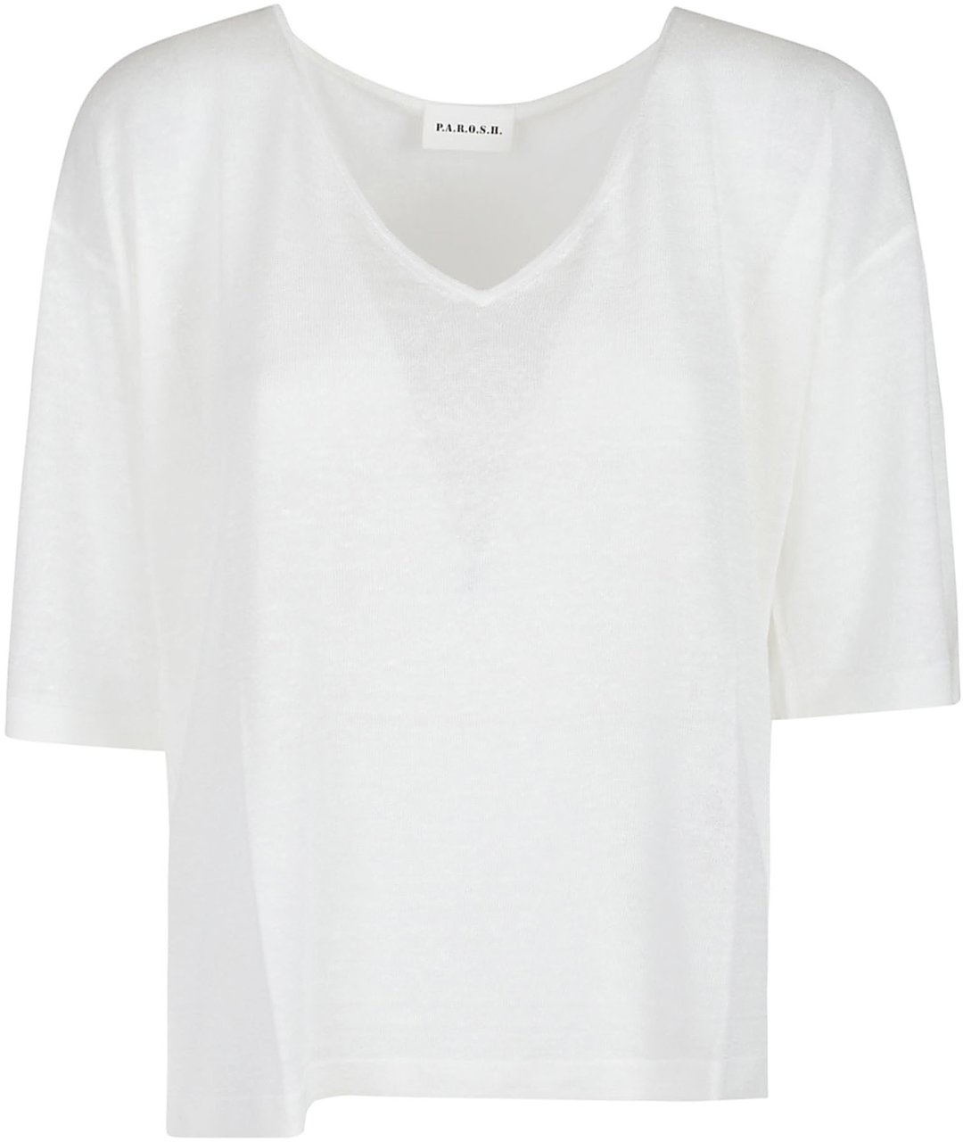 P.A.R.O.S.H. Babylon Short Sleeve Sweater White Wit