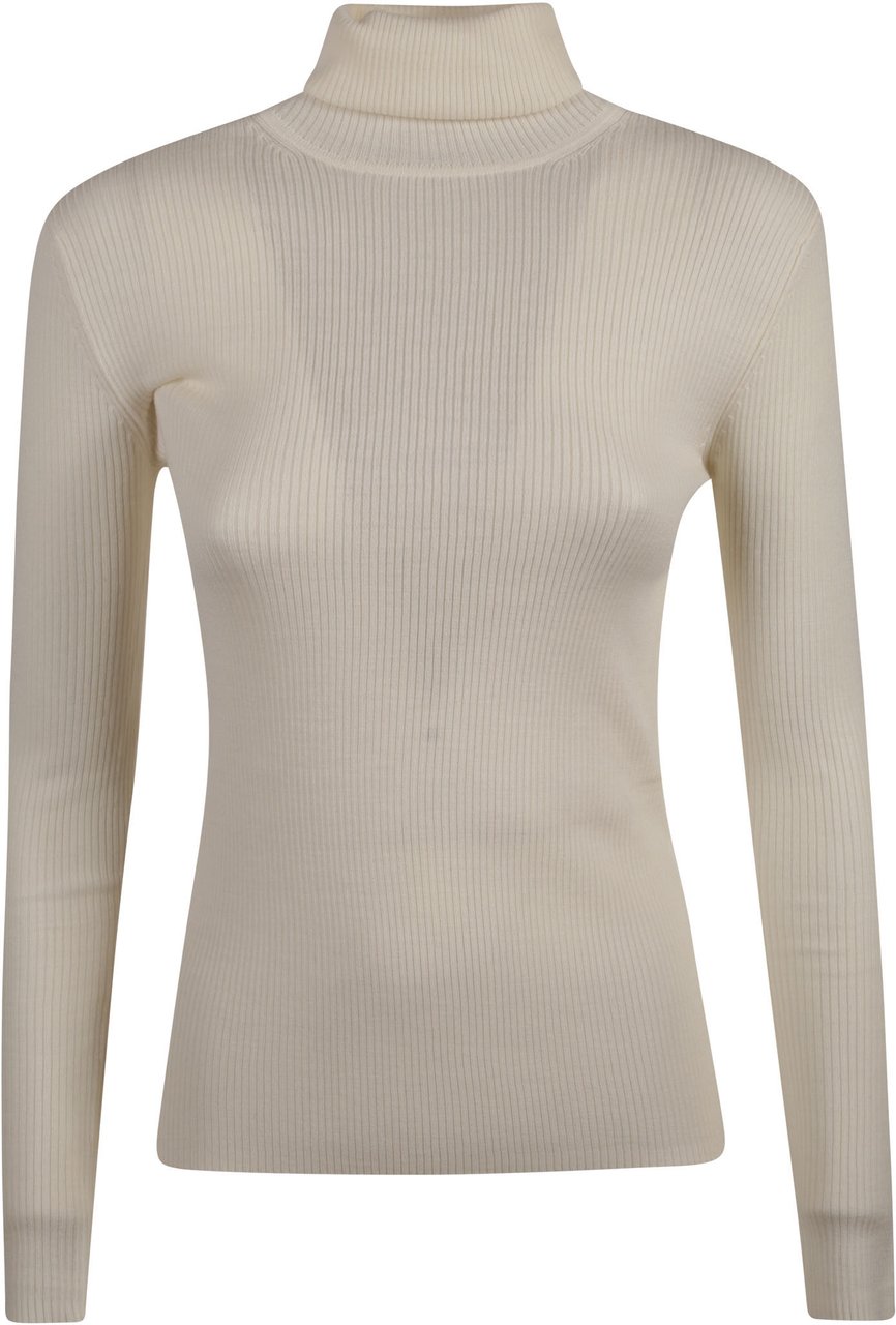 P.A.R.O.S.H. Leila Turtle Neck Sweater White Wit