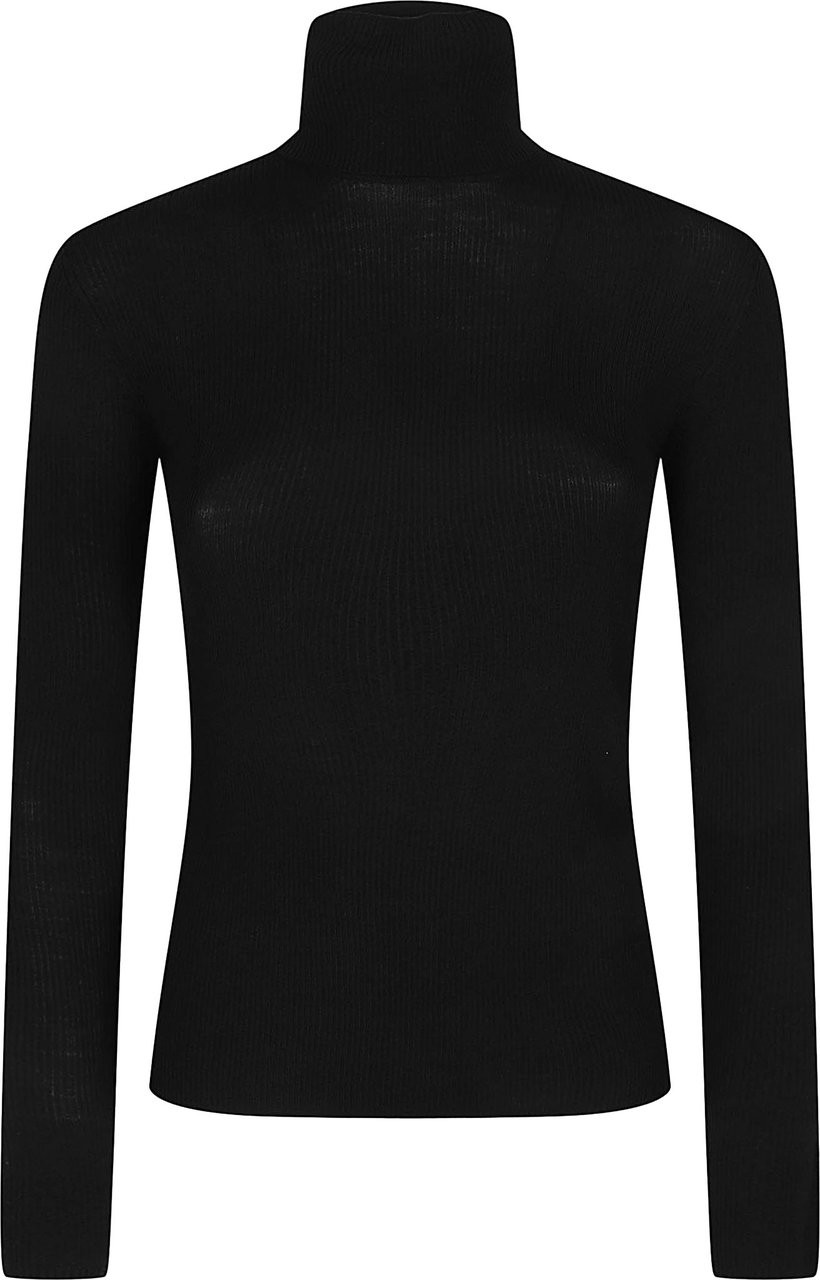 P.A.R.O.S.H. Long Turtle Neck Long Sleeve Sweater Black Zwart