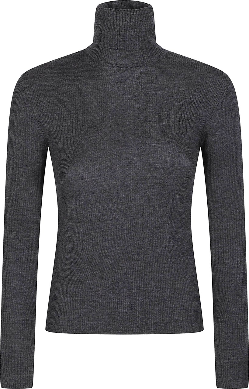 P.A.R.O.S.H. Long Turtle Neck Long Sleeve Sweater Grey Grijs