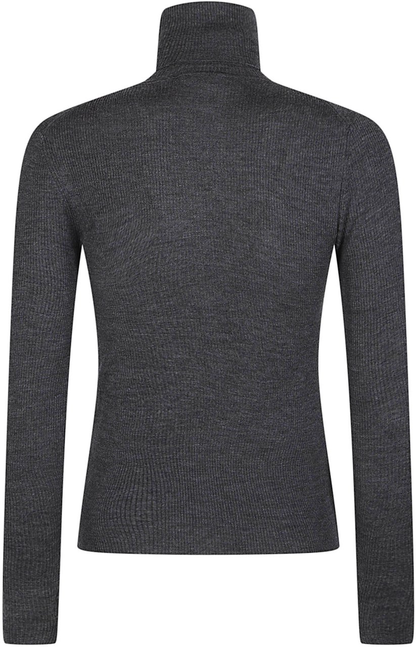 P.A.R.O.S.H. Long Turtle Neck Long Sleeve Sweater Grey Grijs