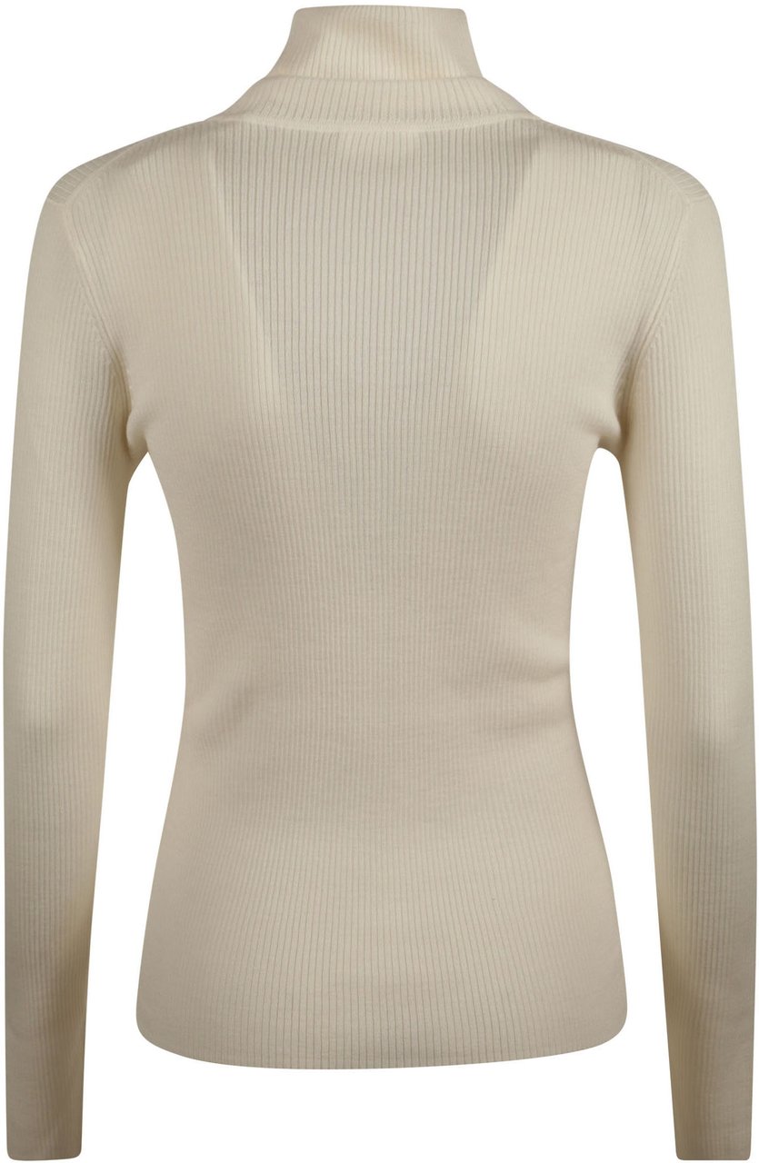 P.A.R.O.S.H. Leila Turtle Neck Sweater White Wit