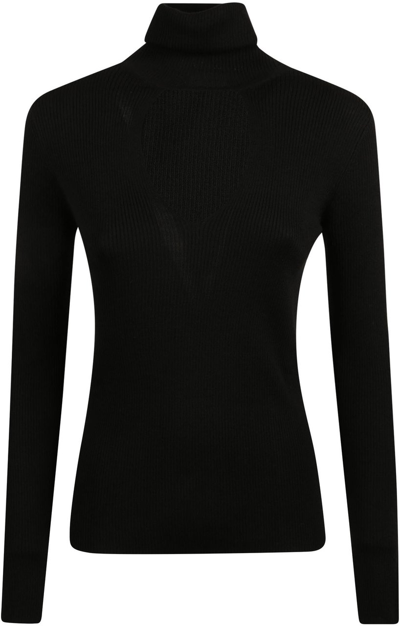P.A.R.O.S.H. Leila Turtle Neck Sweater Black Zwart