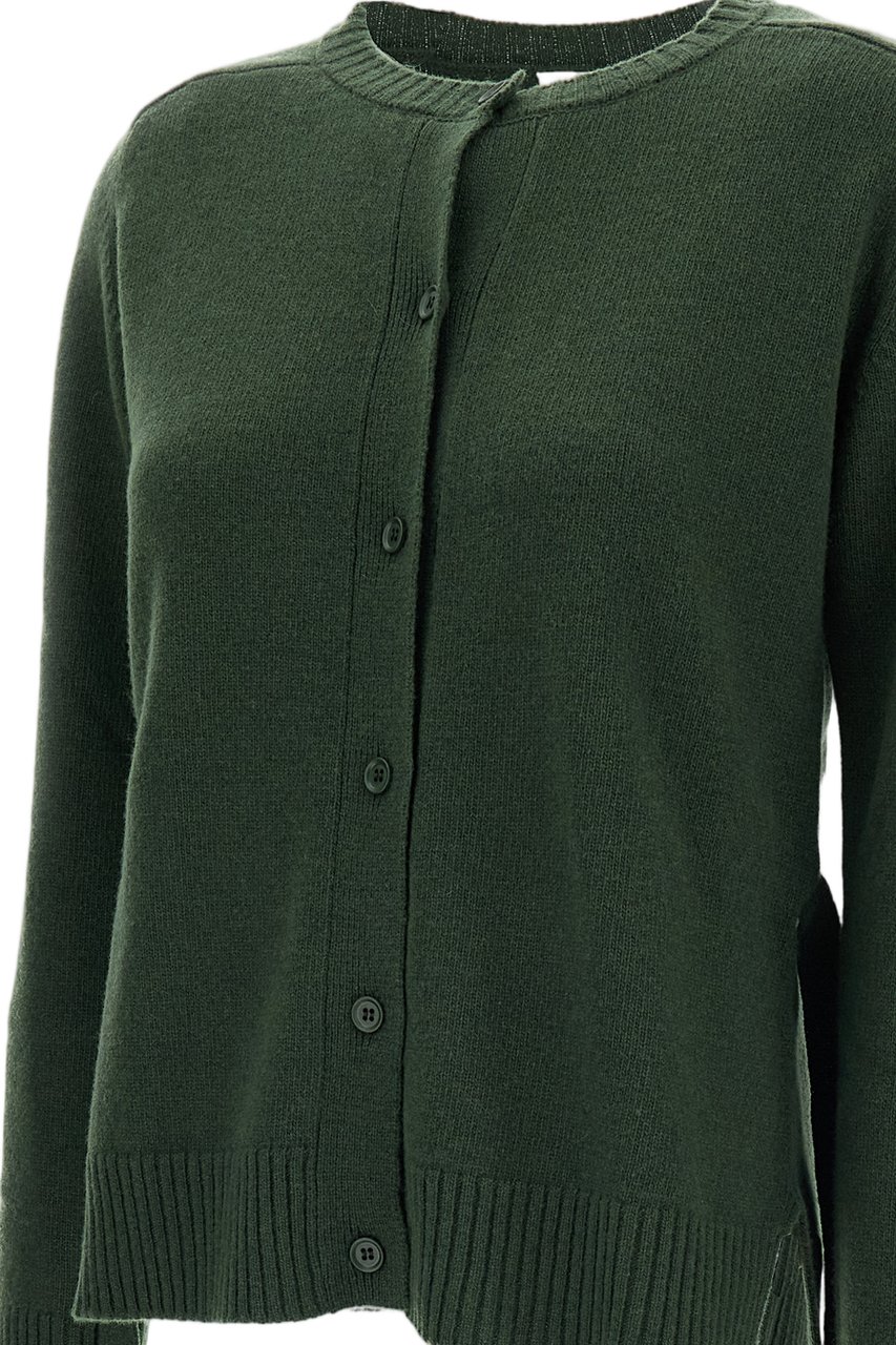 P.A.R.O.S.H. Green Wool Fixed Belt Cardigan Groen