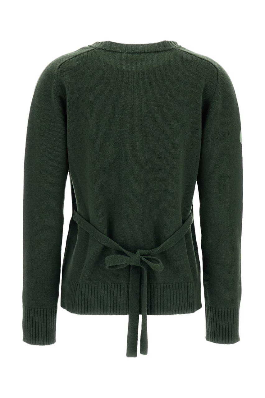 P.A.R.O.S.H. Green Wool Fixed Belt Cardigan Groen