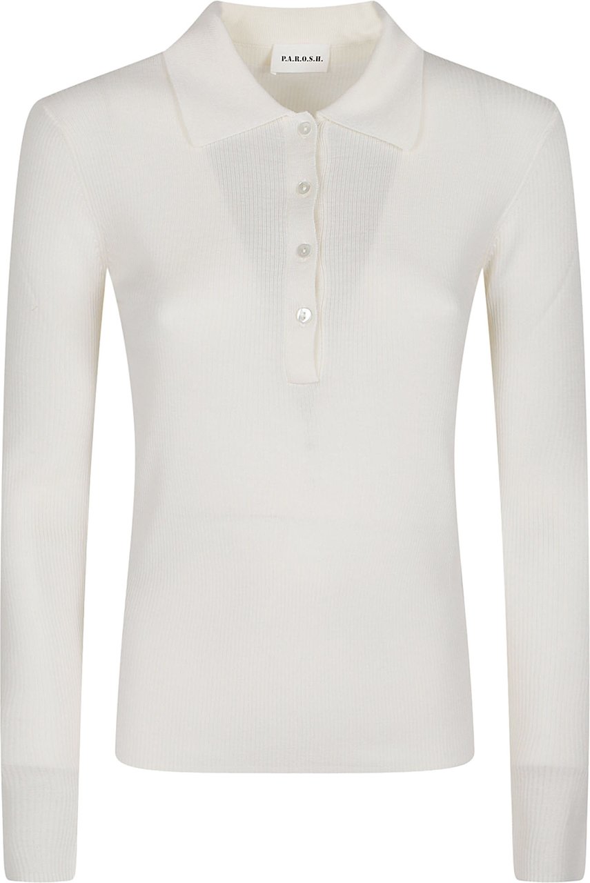 P.A.R.O.S.H. Long Polo Neck Long Sleeve Sweater Nude Beige