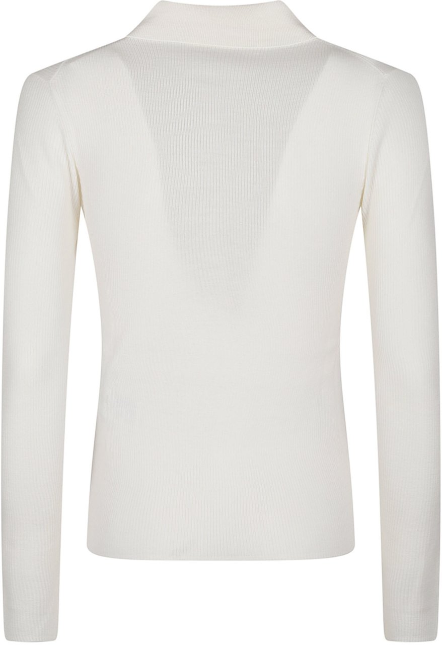 P.A.R.O.S.H. Long Polo Neck Long Sleeve Sweater Nude Beige