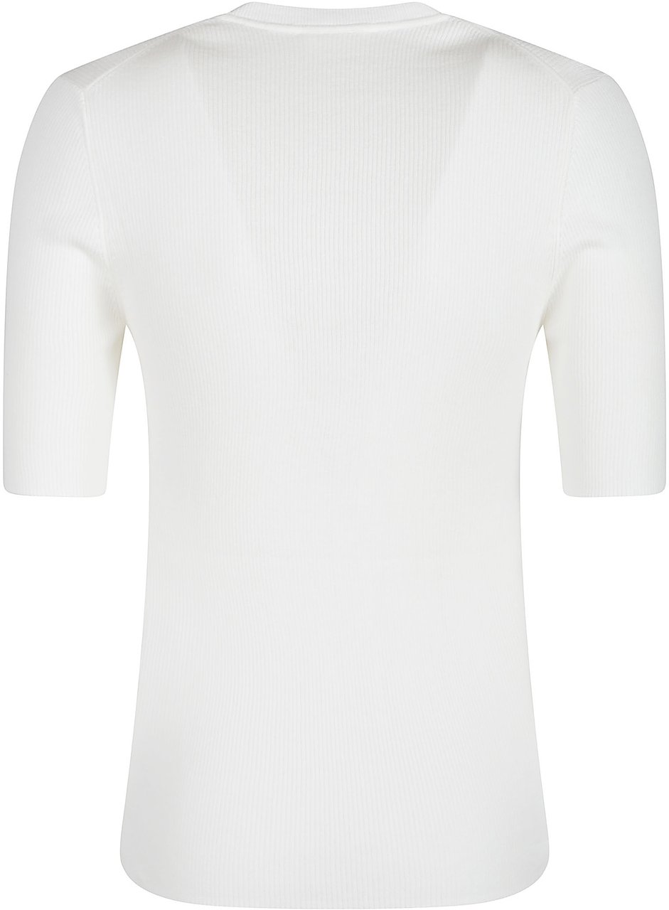 P.A.R.O.S.H. Cipria25 Short Sleeve Sweater White Wit
