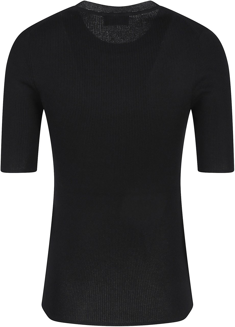 P.A.R.O.S.H. Cipria25 Short Sleeve Sweater Black Zwart