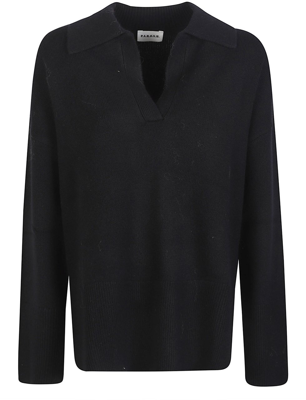 P.A.R.O.S.H. Loira Polo Neck Sweater Black Zwart