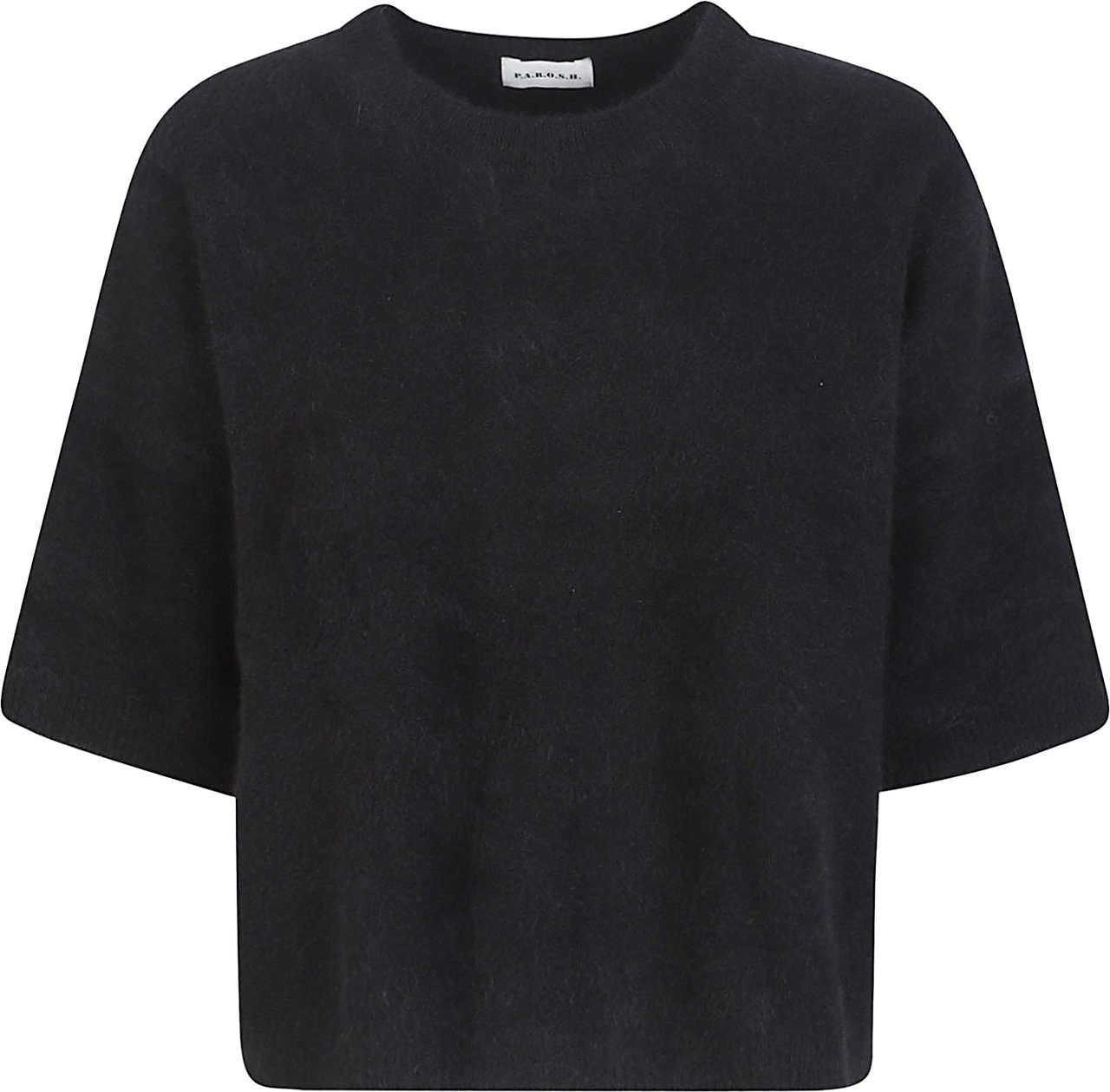 P.A.R.O.S.H. Lacoon Half Sleeve Sweater Black Zwart