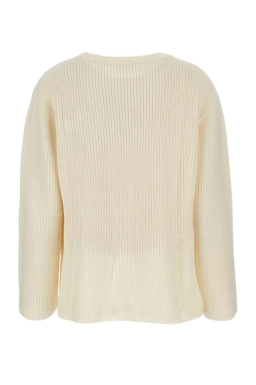 P.A.R.O.S.H. White Sweater With Classic Fit Wit