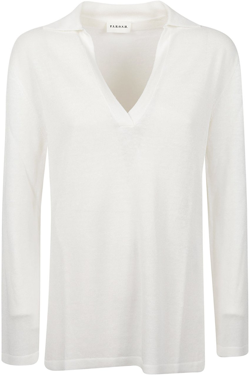 P.A.R.O.S.H. Babygirl V Neck Sweater Nude Beige