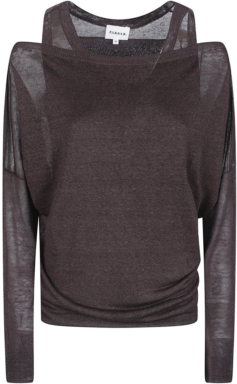 P.A.R.O.S.H. Babylon26 Long Sleeve Sweater Brown Bruin