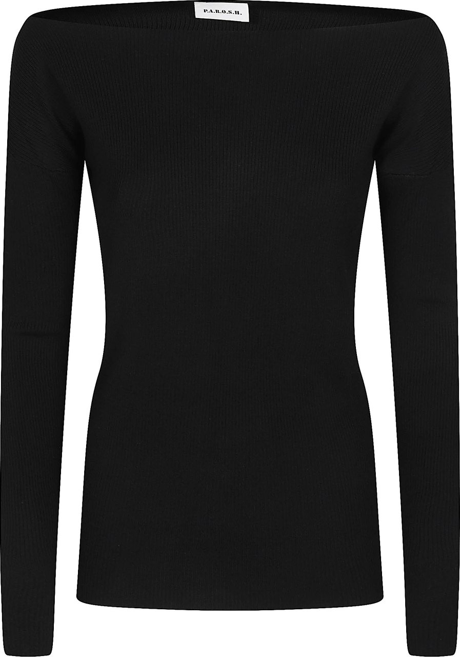 P.A.R.O.S.H. Long Sweater Black Zwart