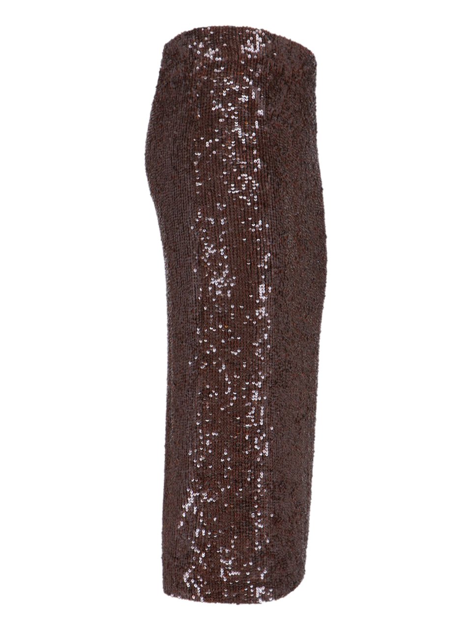 P.A.R.O.S.H. Brown Midi Sequin Skirt Bruin