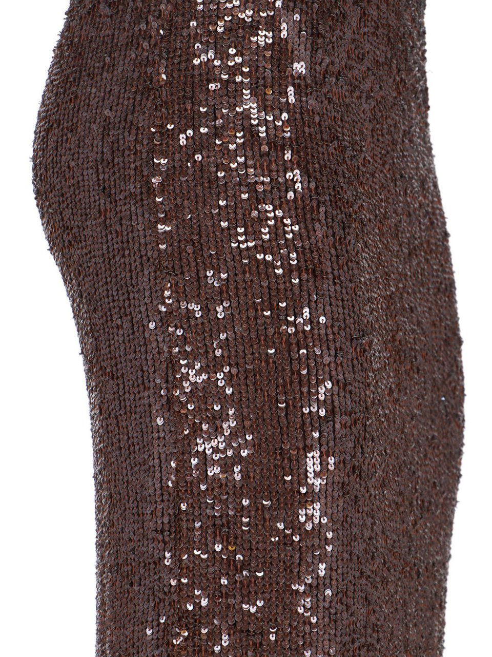 P.A.R.O.S.H. Brown Midi Sequin Skirt Bruin