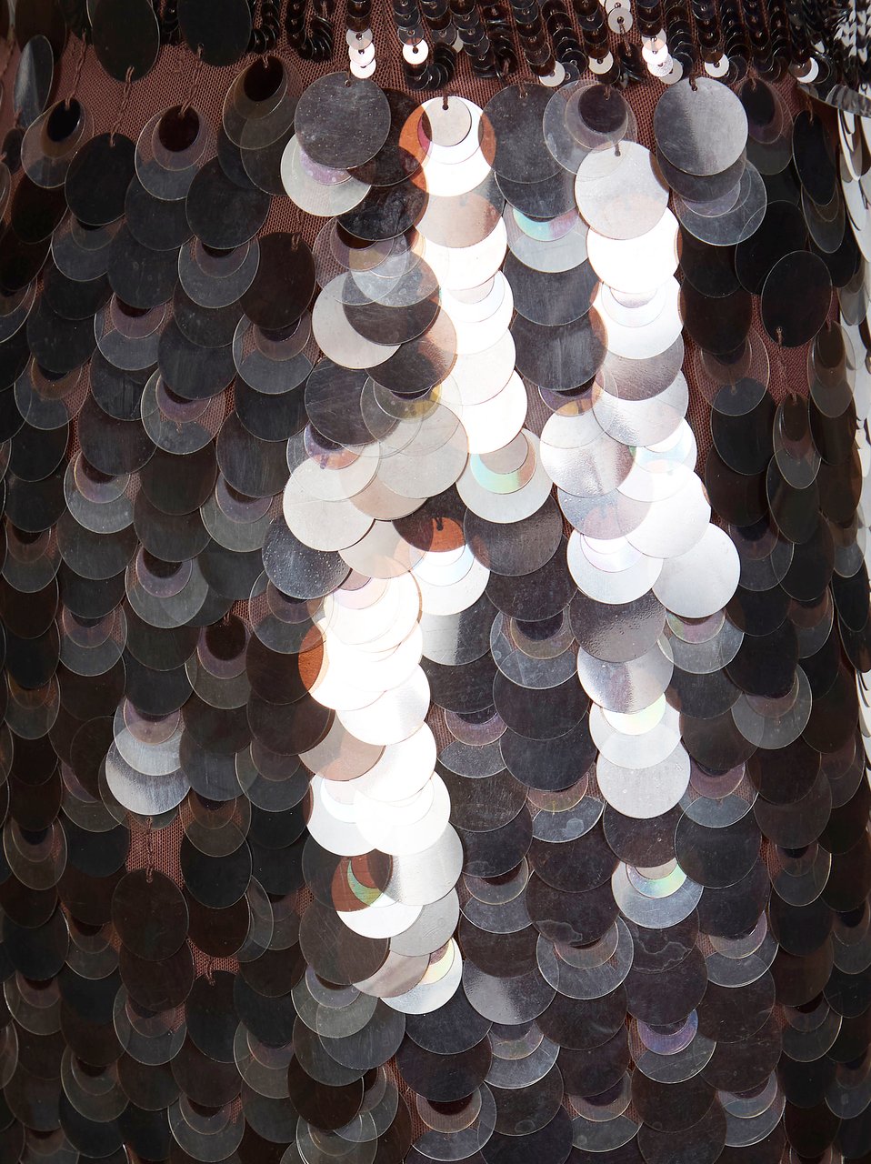 P.A.R.O.S.H. High Waisted Sequin Midi Skirt Zwart