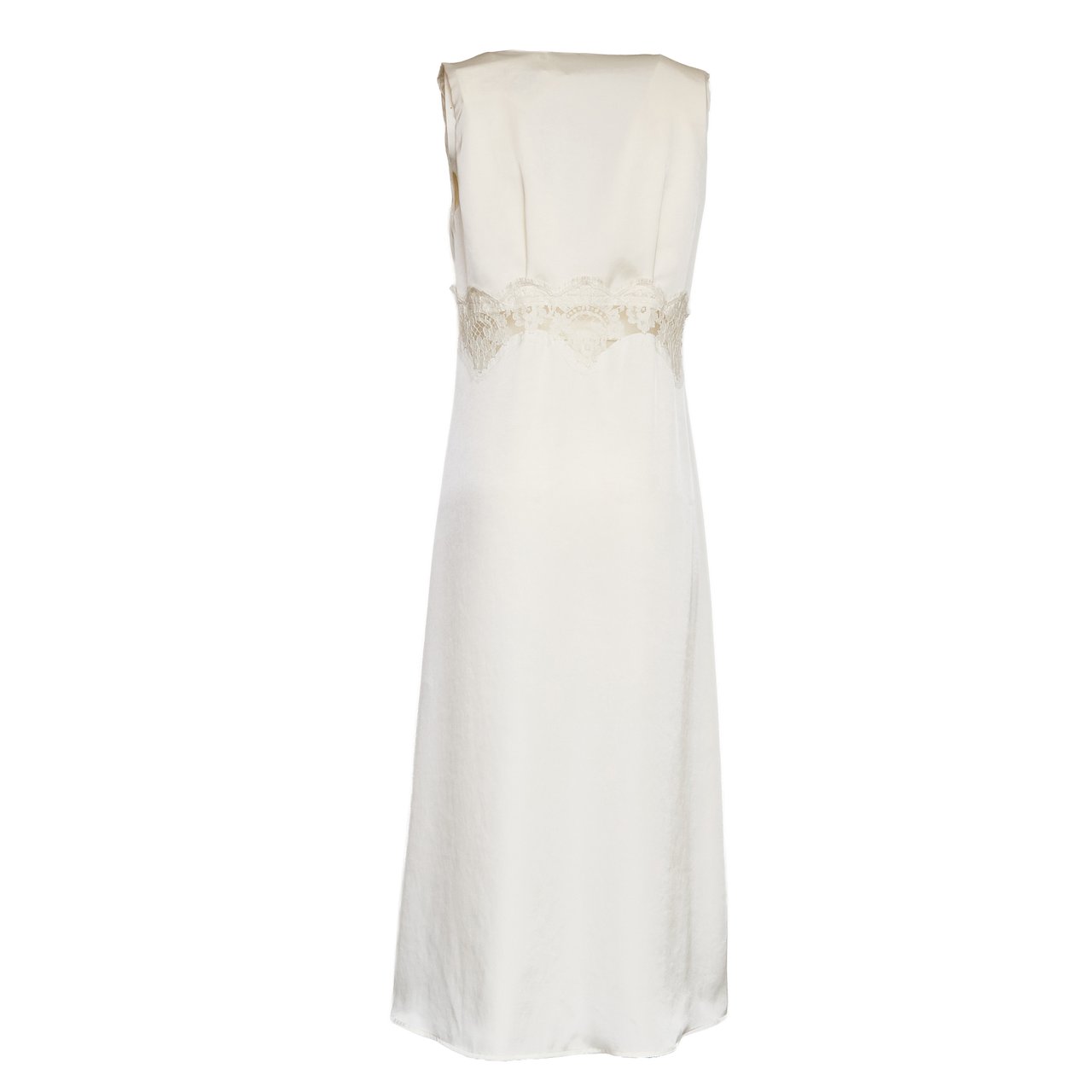 P.A.R.O.S.H. Paky Lace Detail V-Neck Maxi Dress Neutraal