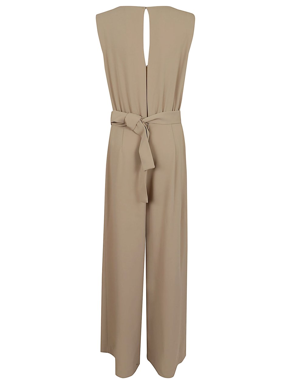 P.A.R.O.S.H. Beige Floral Applique Jumpsuit with Keyhole Back Neutraal