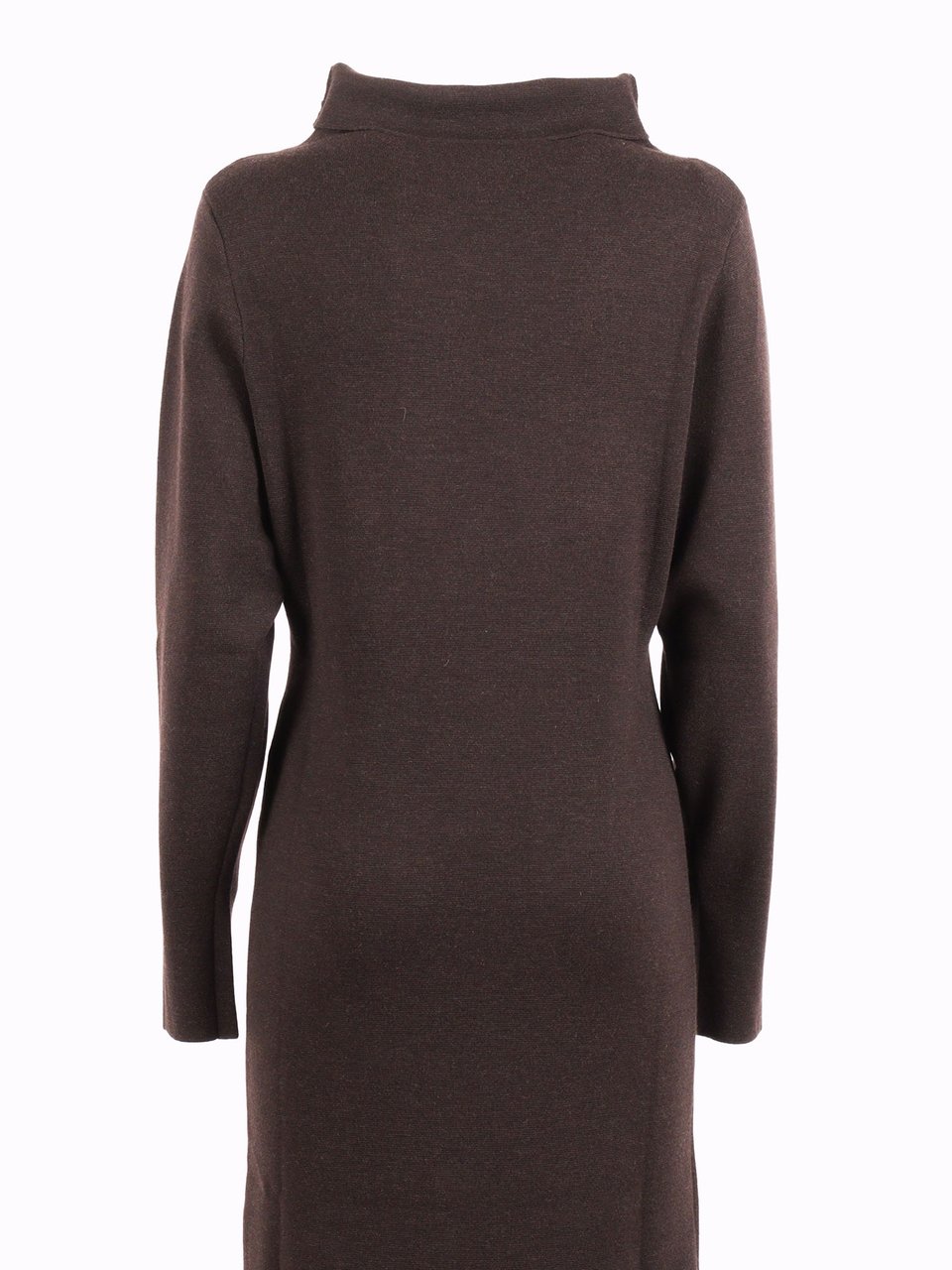 P.A.R.O.S.H. Knee Length Back Slit Day Dress Zwart