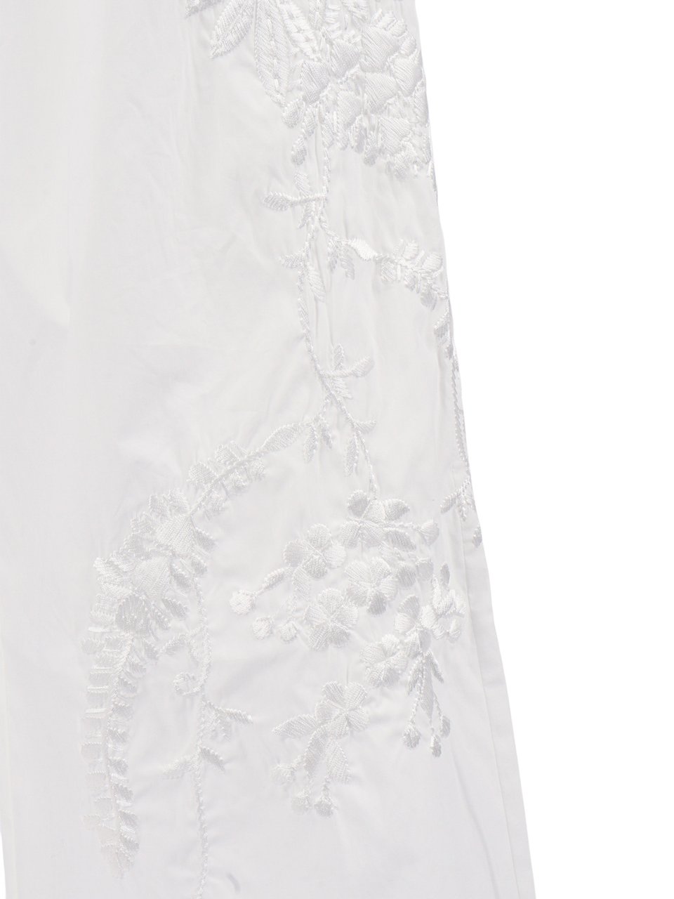 P.A.R.O.S.H. Wide Leg Embroidered Drawstring Straight-Leg Pants Wit