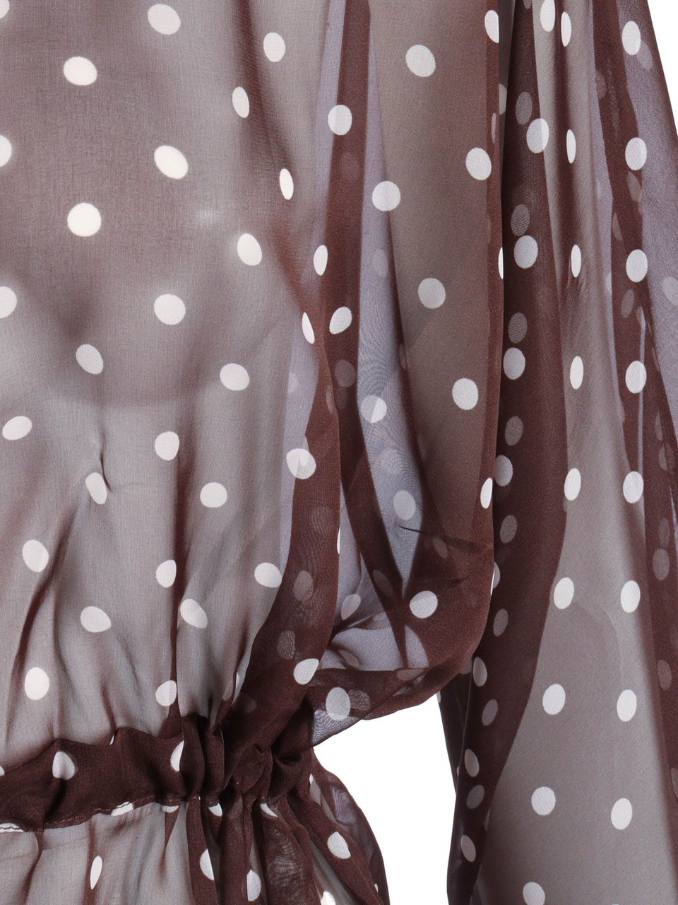 P.A.R.O.S.H. Sheer Brown V Neck Blouse Grijs