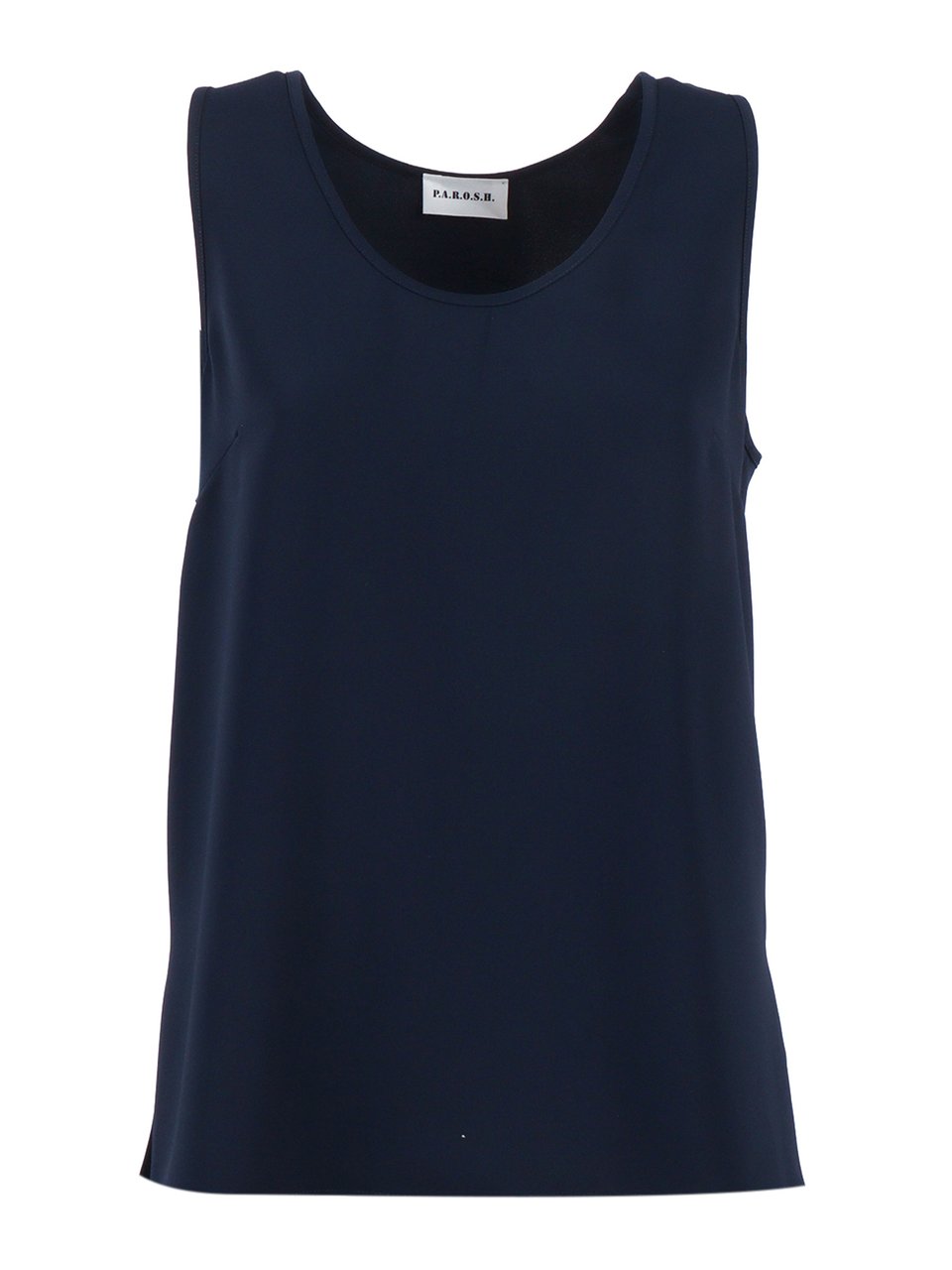 P.A.R.O.S.H. Blusa S Maniche Round Top Zwart