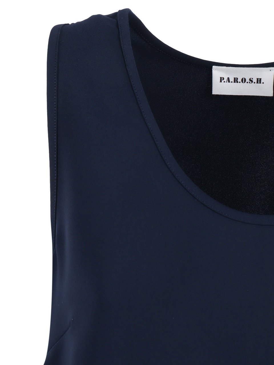 P.A.R.O.S.H. Blusa S Maniche Round Top Zwart
