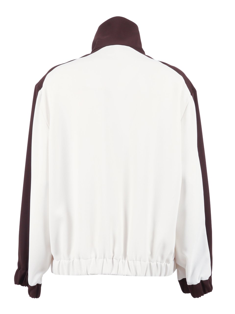 P.A.R.O.S.H. Color Blocked High Collar Jacket Wit