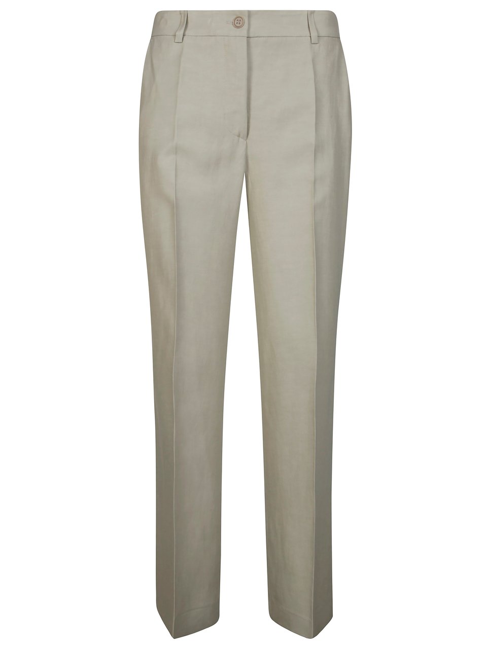 P.A.R.O.S.H. Tailored Straight-Leg Pants with Mid-Rise Waist Grijs
