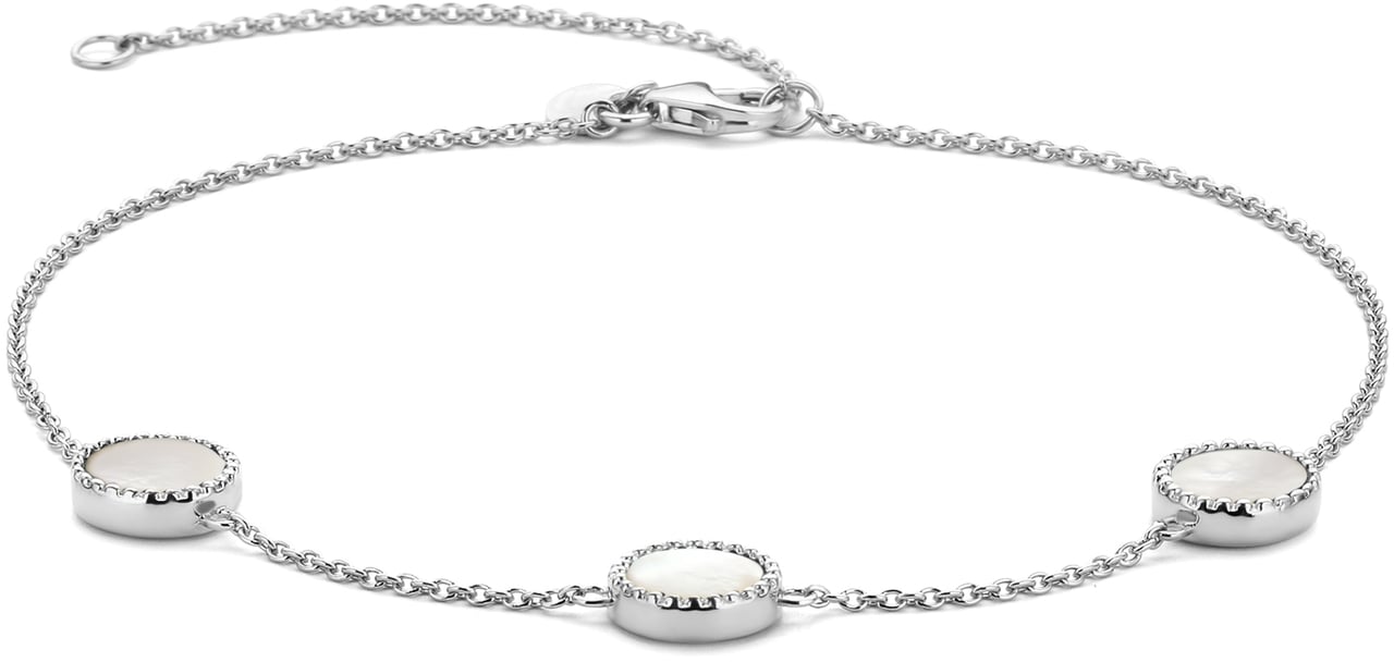 Parte di Me Brioso Cortona Dara Enkelbandje met Parelmoer Zilver