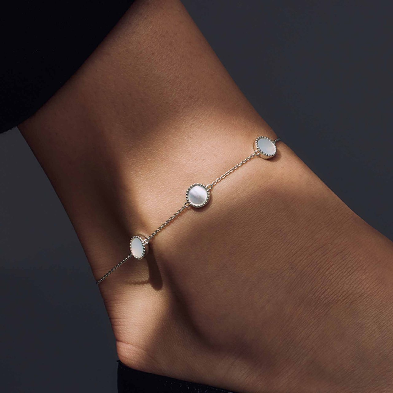 Parte di Me Brioso Cortona Dara Enkelbandje met Parelmoer Zilver