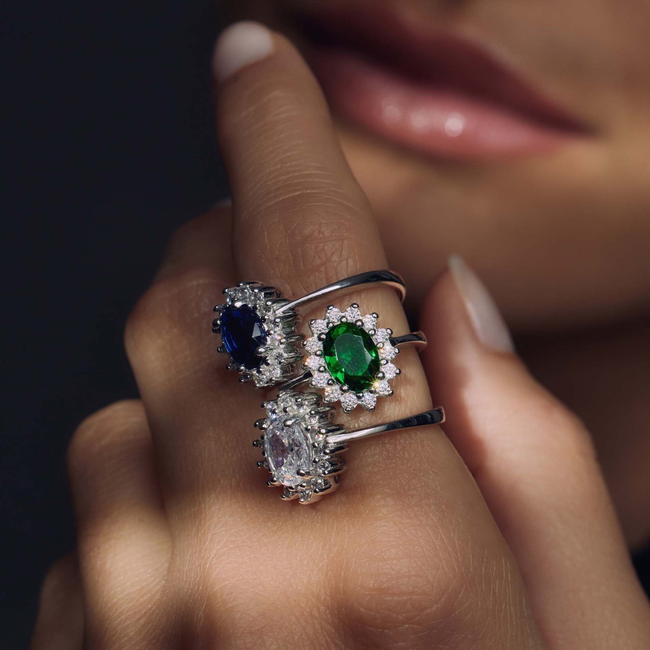 Parte di Me Mia Colore Azure Ring met Zirkonia Divers