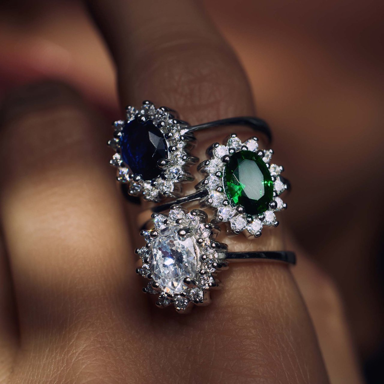Parte di Me Mia Colore Azure Ring met Zirkonia Divers