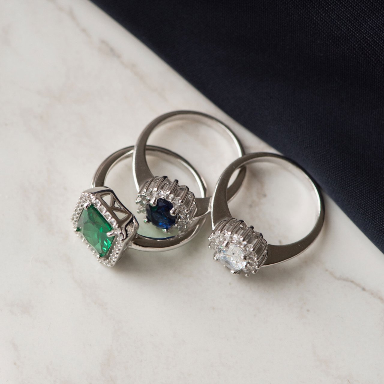 Parte di Me Mia Colore Azure Ring met Zirkonia Divers