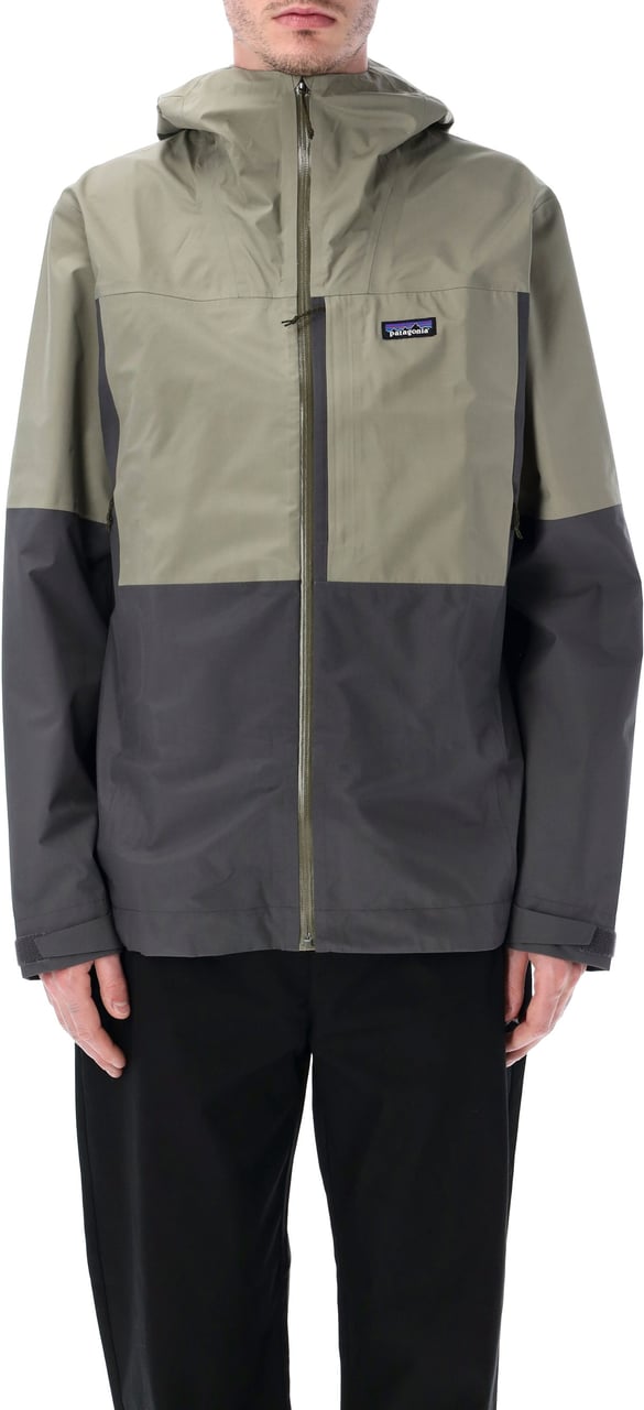 Patagonia Boulder Fork Rain Jacket Grey Green Lime