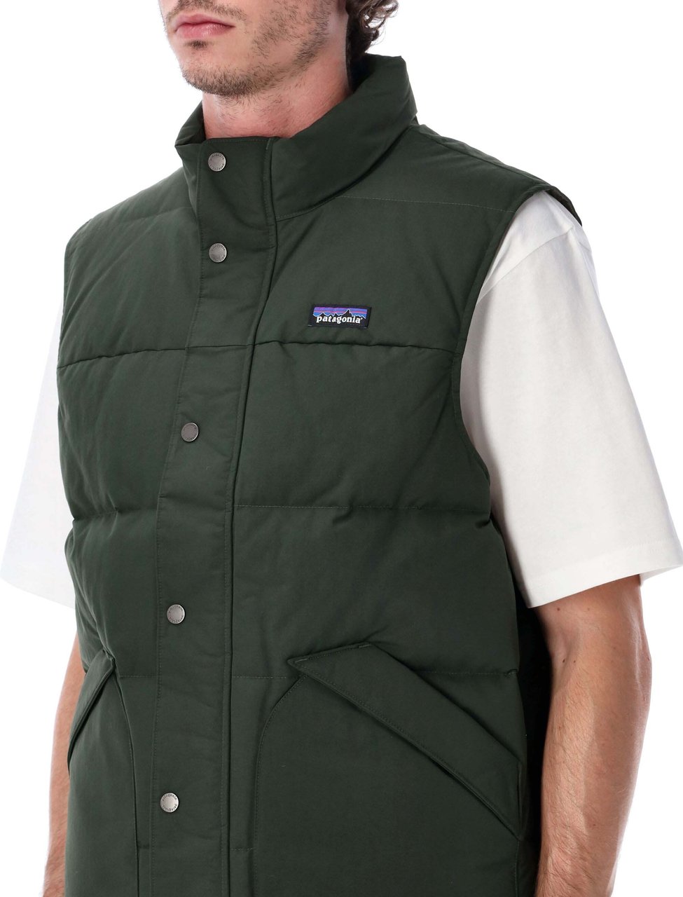 Patagonia Downdrift Vest Old Growth Green Groen