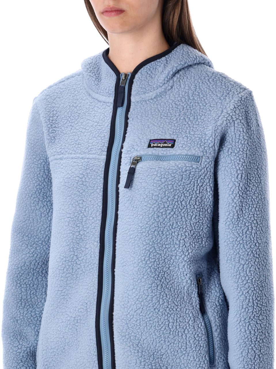 Patagonia Retropile Hoodie Blu Blauw