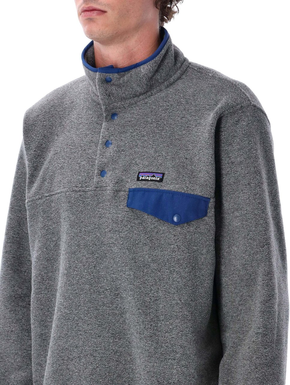 Patagonia Synch Snap Pullover Nikel Blue Blauw