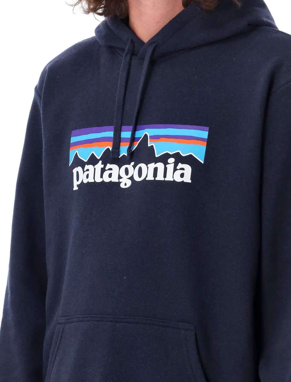 Patagonia P-6 Logo Hoodie Blu Navy