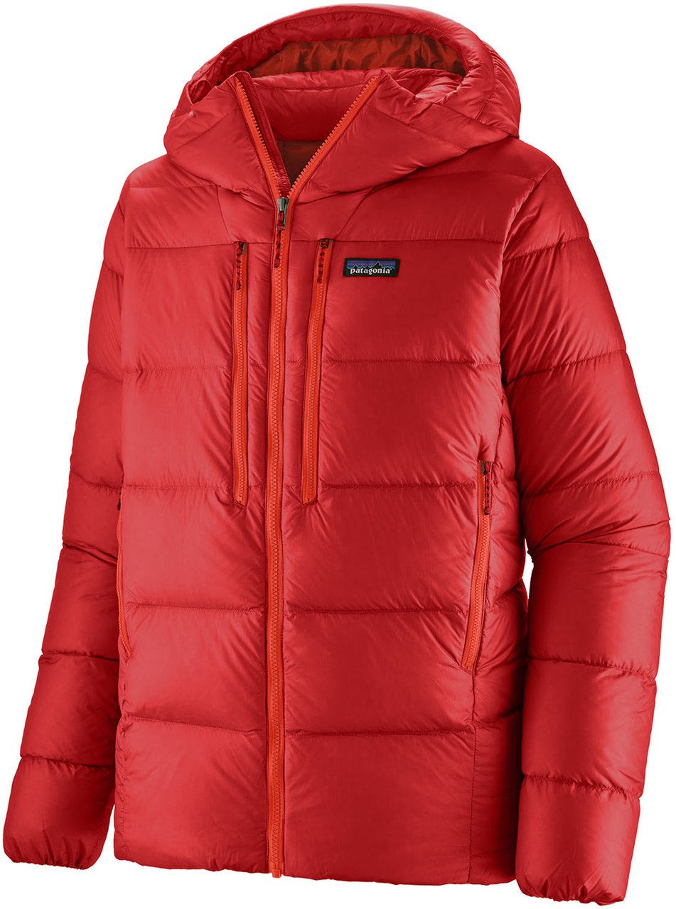Patagonia Red Fitz Roy Down Hoody Polyester Jacket Rood