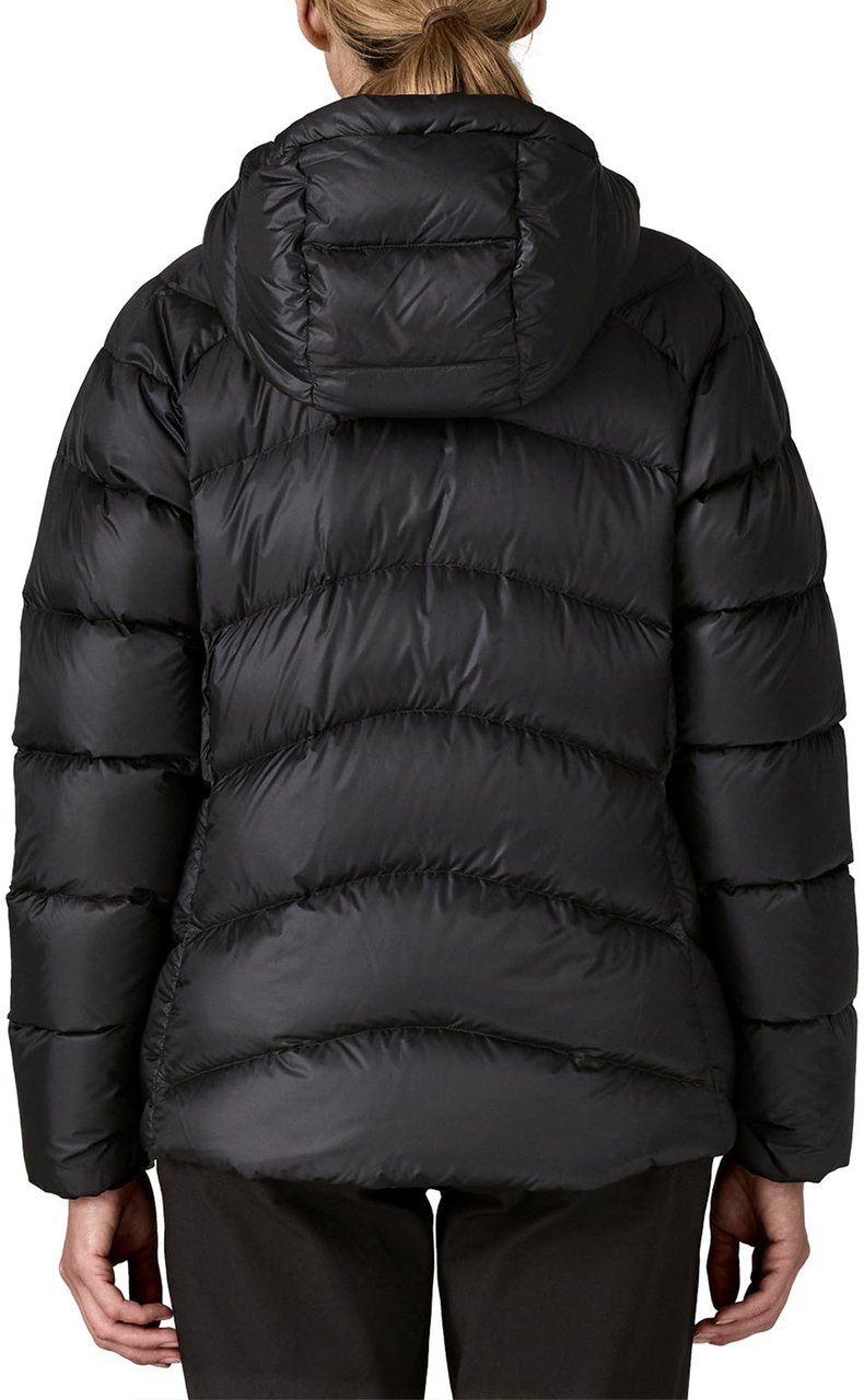Patagonia Black Fitz Roy Down Hoody Polyester Jacket Zwart