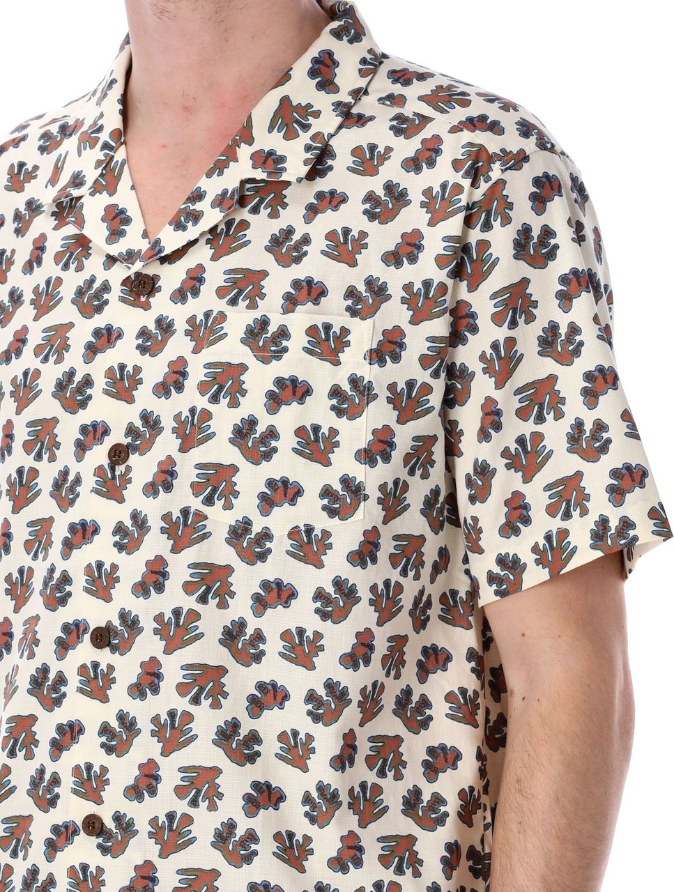 Patagonia Tidal Threads Camp Shirt Coral White Roze