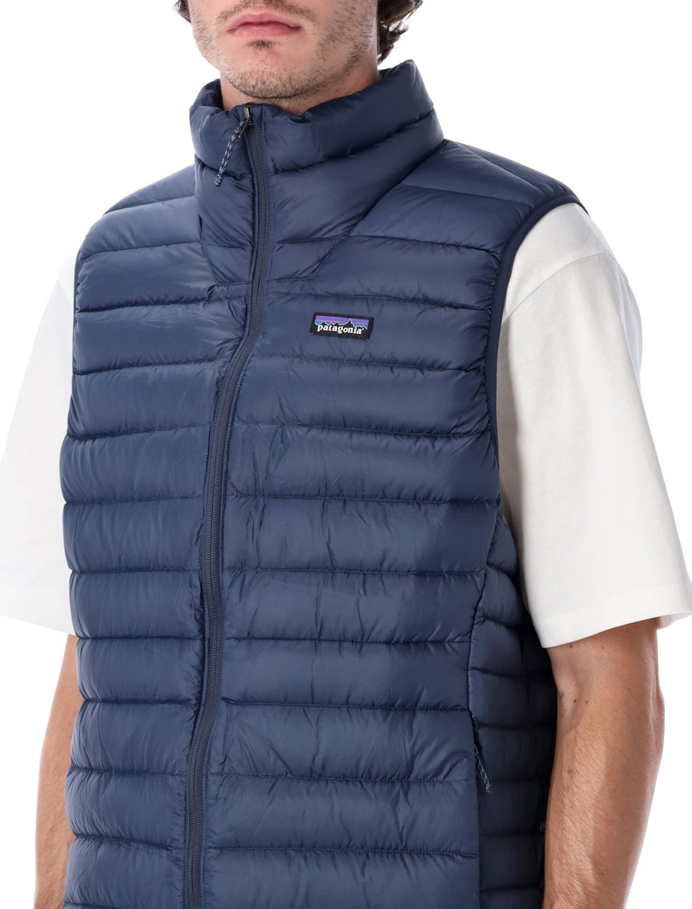 Patagonia Downsweater Vest Blu Blauw